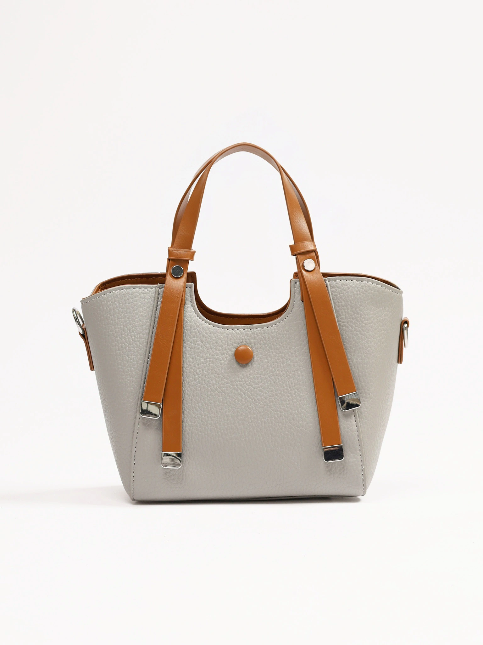 Сумка-тоут маленькая с декоративными ремешками в ассортименте